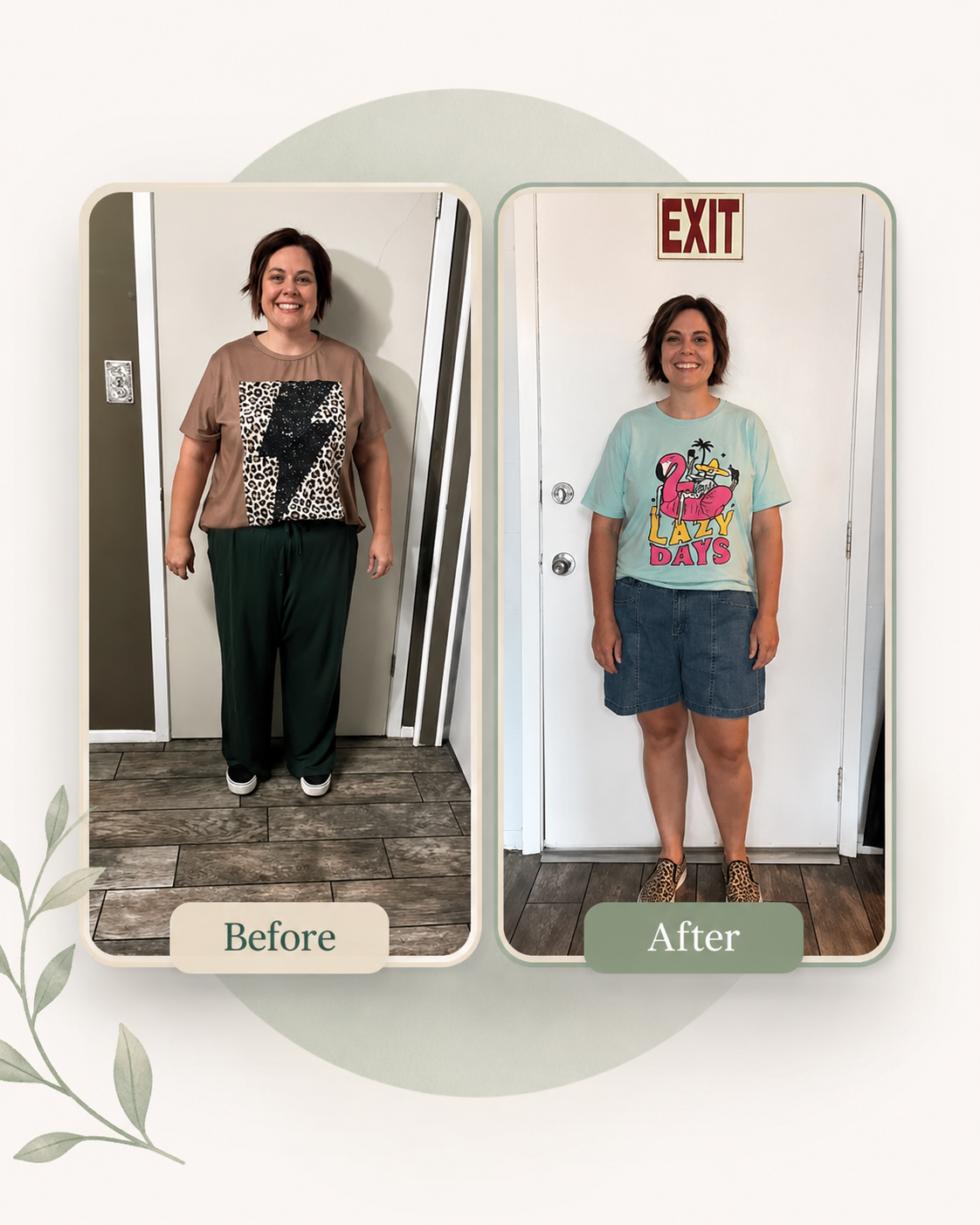 Medical weight loss before and after client result